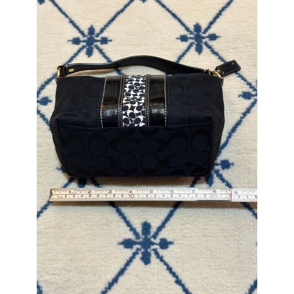 Coach Y2K Hampton Signature Stripe Mini Shoulder Bag 2007 41047 - Black - Picture 3 of 6